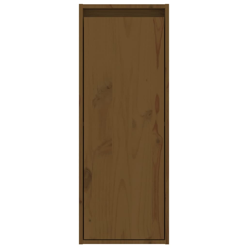 Nástěnné Skříňky 2 Ks Medově Hnědé 30X30X80 Cm Masivní Borovice