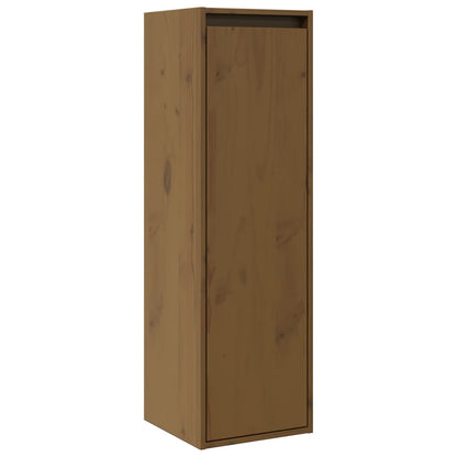 Nástěnné Skříňky 2 Ks Medově Hnědé 30X30X100Cm Masivní Borovice