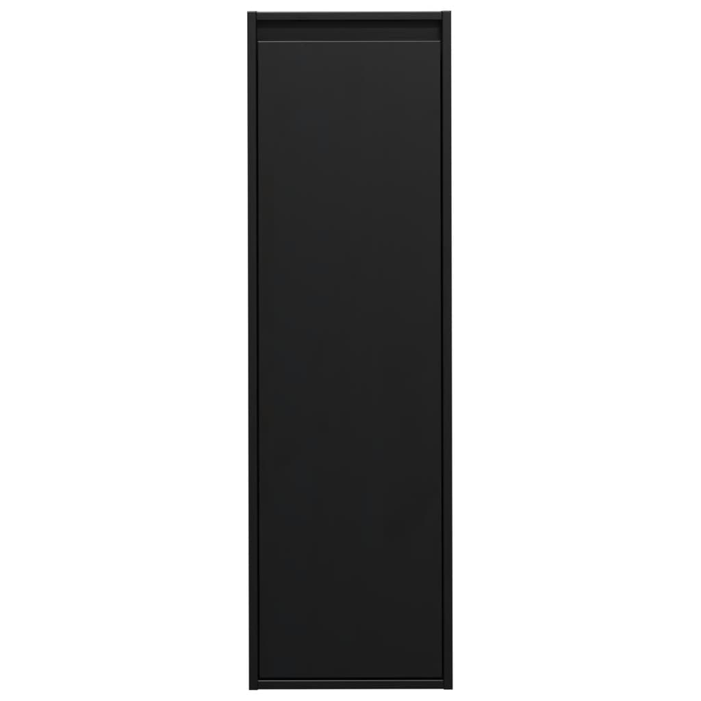 Nástěnné Skříňky 2 Ks Černé 30 X 30 X 100 Cm Masivní Borovice