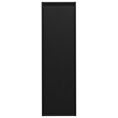 Nástěnné Skříňky 2 Ks Černé 30 X 30 X 100 Cm Masivní Borovice