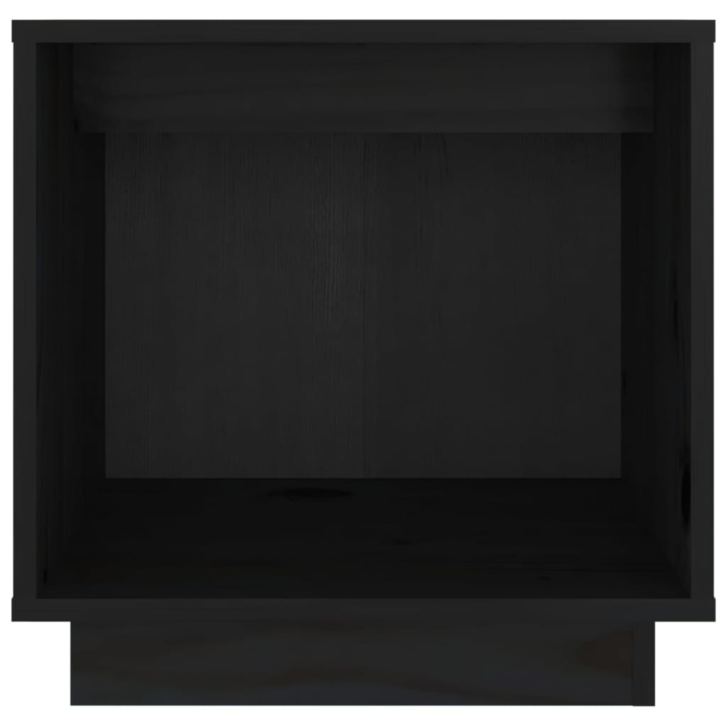 Noční Stolky 2 Ks Černé 40 X 30 X 40 Cm Masivní Borové Dřevo