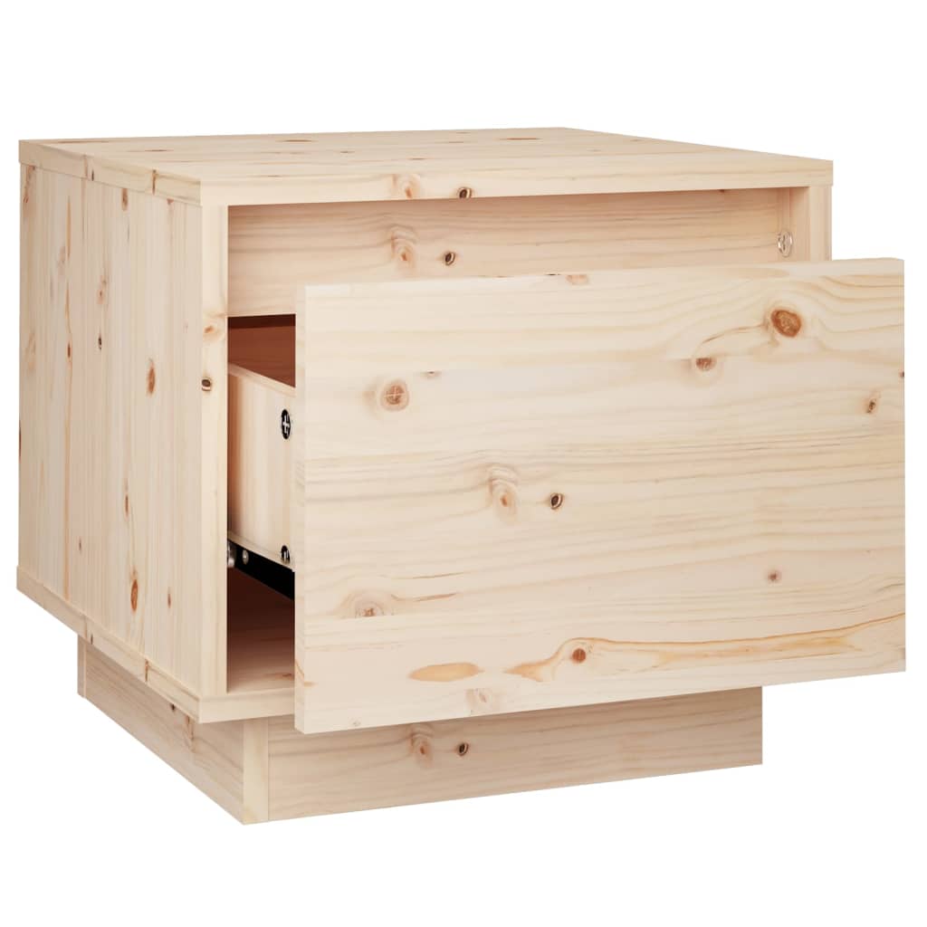 Noční Stolky 2 Ks 35 X 34 X 32 Cm Masivní Borové Dřevo