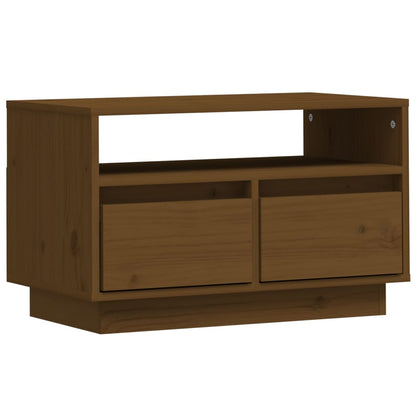 Tv Skříňka Medově Hnědá 60 X 35 X 37 Cm Masivní Borové Dřevo