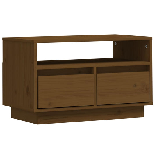 Tv Skříňka Medově Hnědá 60 X 35 X 37 Cm Masivní Borové Dřevo