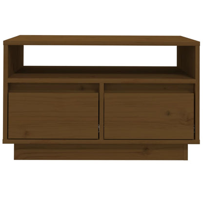 Tv Skříňka Medově Hnědá 60 X 35 X 37 Cm Masivní Borové Dřevo