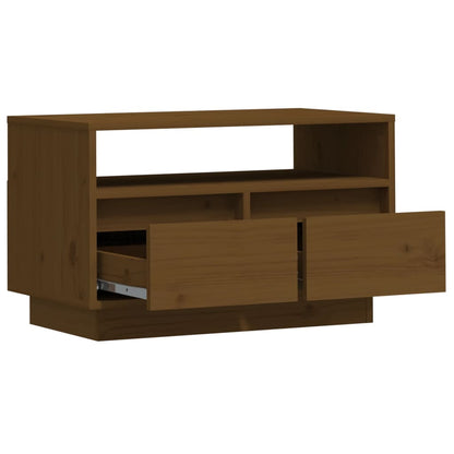 Tv Skříňka Medově Hnědá 60 X 35 X 37 Cm Masivní Borové Dřevo