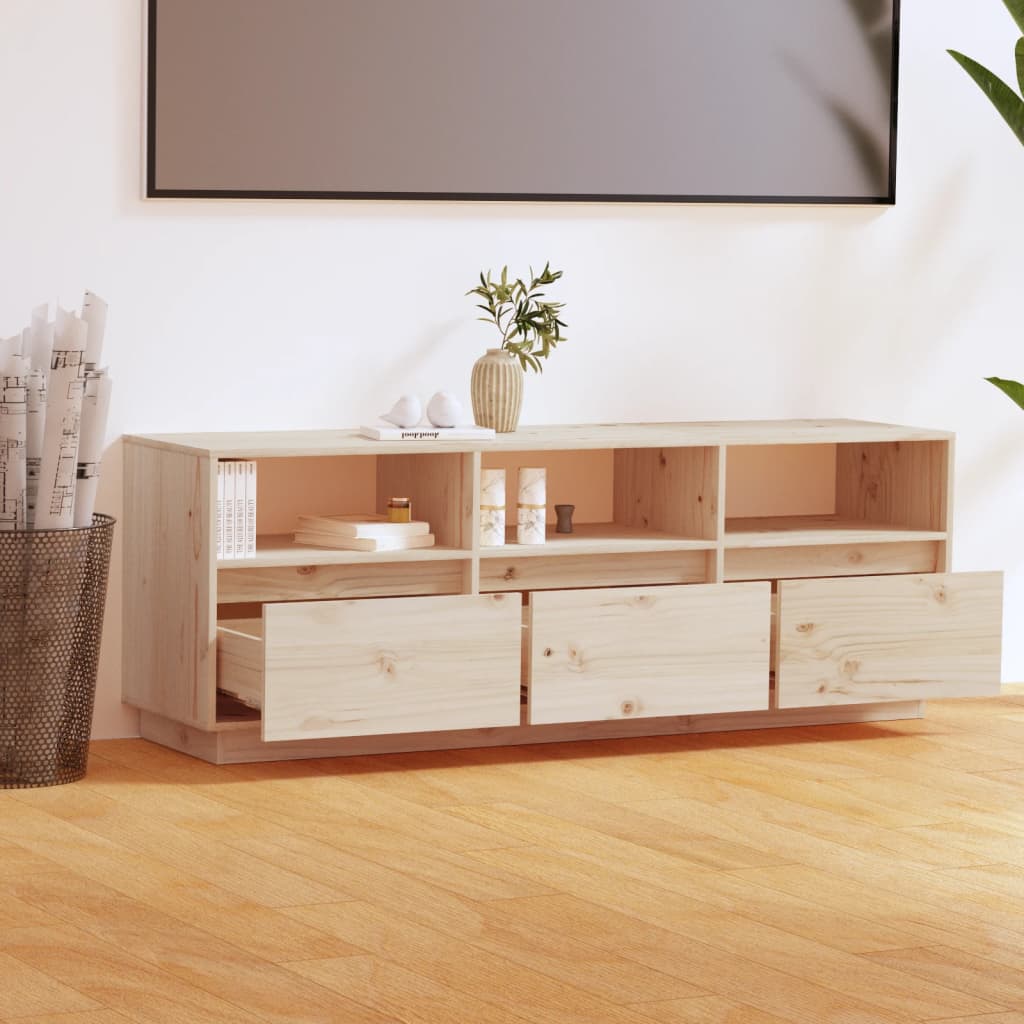 Tv Skříňka 140 X 37 X 50 Cm Masivní Borové Dřevo
