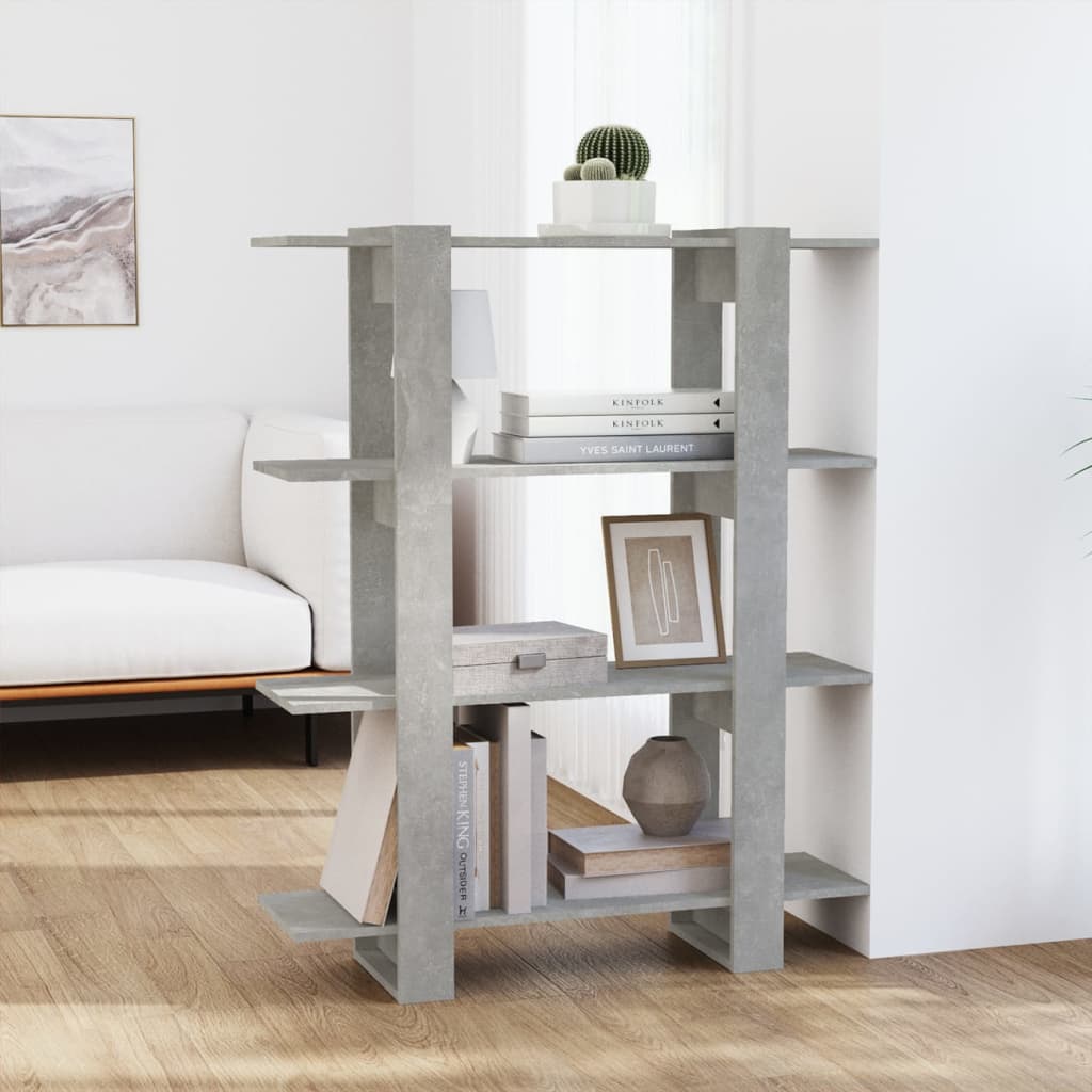 Knihovna / Dělicí Stěna Betonově Šedá 100 X 30 X 123,5 Cm