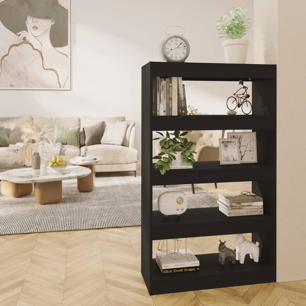 Knihovna / Dělicí Stěna Bílá Vysoký Lesk 80X30X135 Cm Kompozit