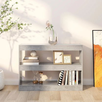 Knihovna / Dělicí Stěna Betonově Šedá 100 X 30 X 72 Cm