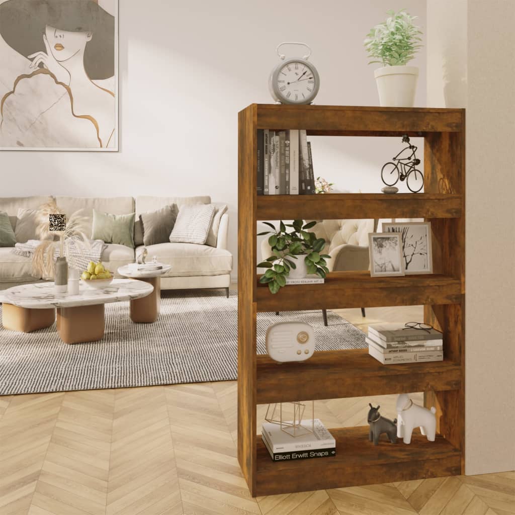 Knihovna / Dělicí Stěna Bílá Vysoký Lesk 80X30X135 Cm Kompozit