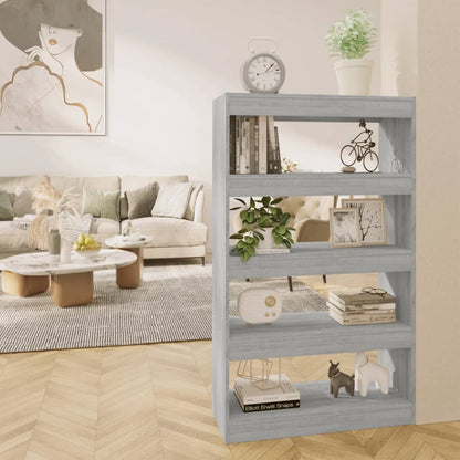 Knihovna / Dělicí Stěna Bílá Vysoký Lesk 80X30X135 Cm Kompozit