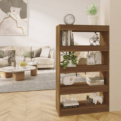 Knihovna / Dělicí Stěna Bílá Vysoký Lesk 80X30X135 Cm Kompozit