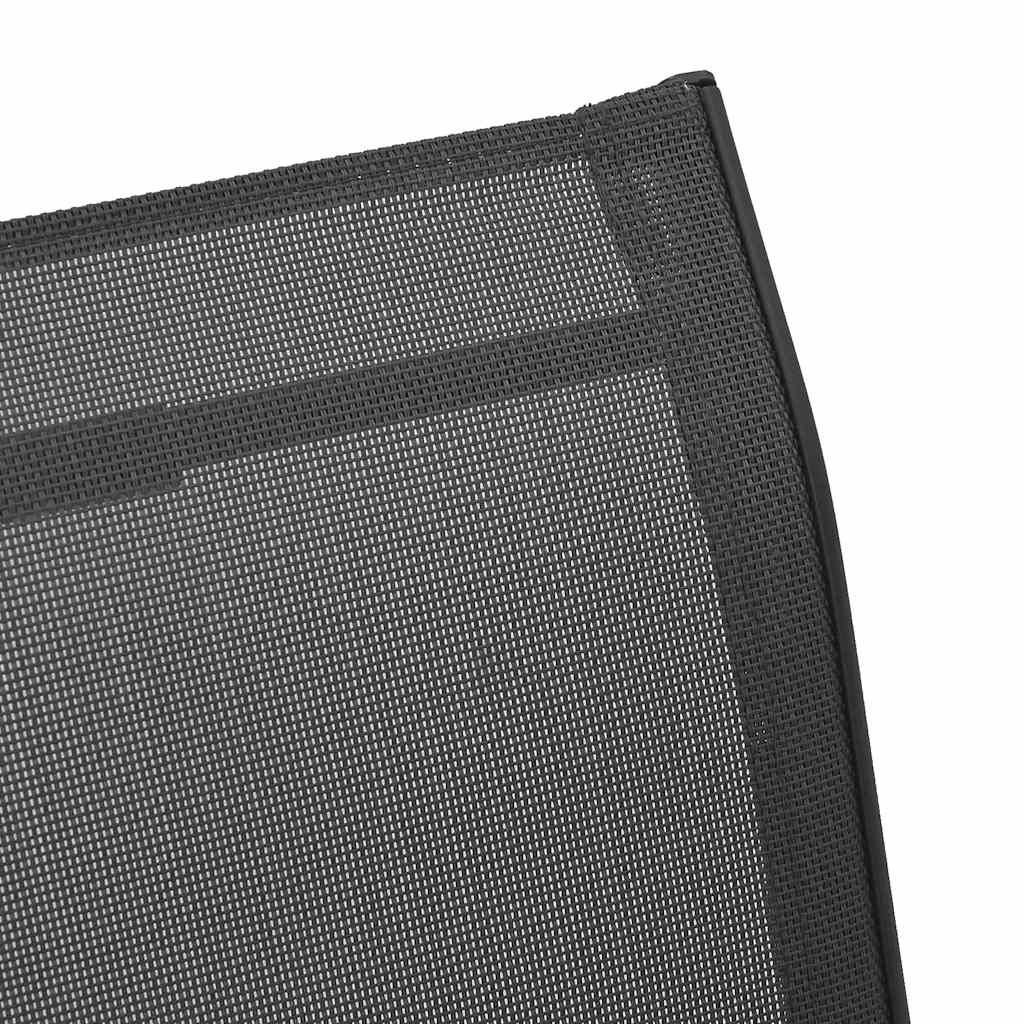 Stohovatelné Zahradní Židle 2 Ks Černé Textilenová Tkanina