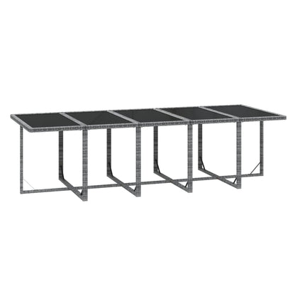 11Dílný Zahradní Jídelní Set S Poduškami Polyratan Šedý