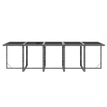 11Dílný Zahradní Jídelní Set S Poduškami Polyratan Šedý