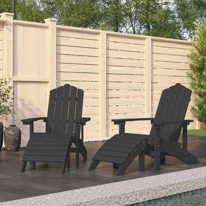 Zahradní Křeslo Adirondack + Podnožka/Stolek Hdpe Akvamarínové