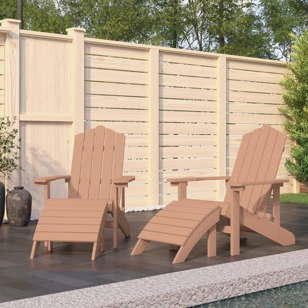 Zahradní Křeslo Adirondack + Podnožka/Stolek Hdpe Akvamarínové