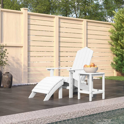 Zahradní Křeslo Adirondack + Podnožka/Stolek Hdpe Akvamarínové