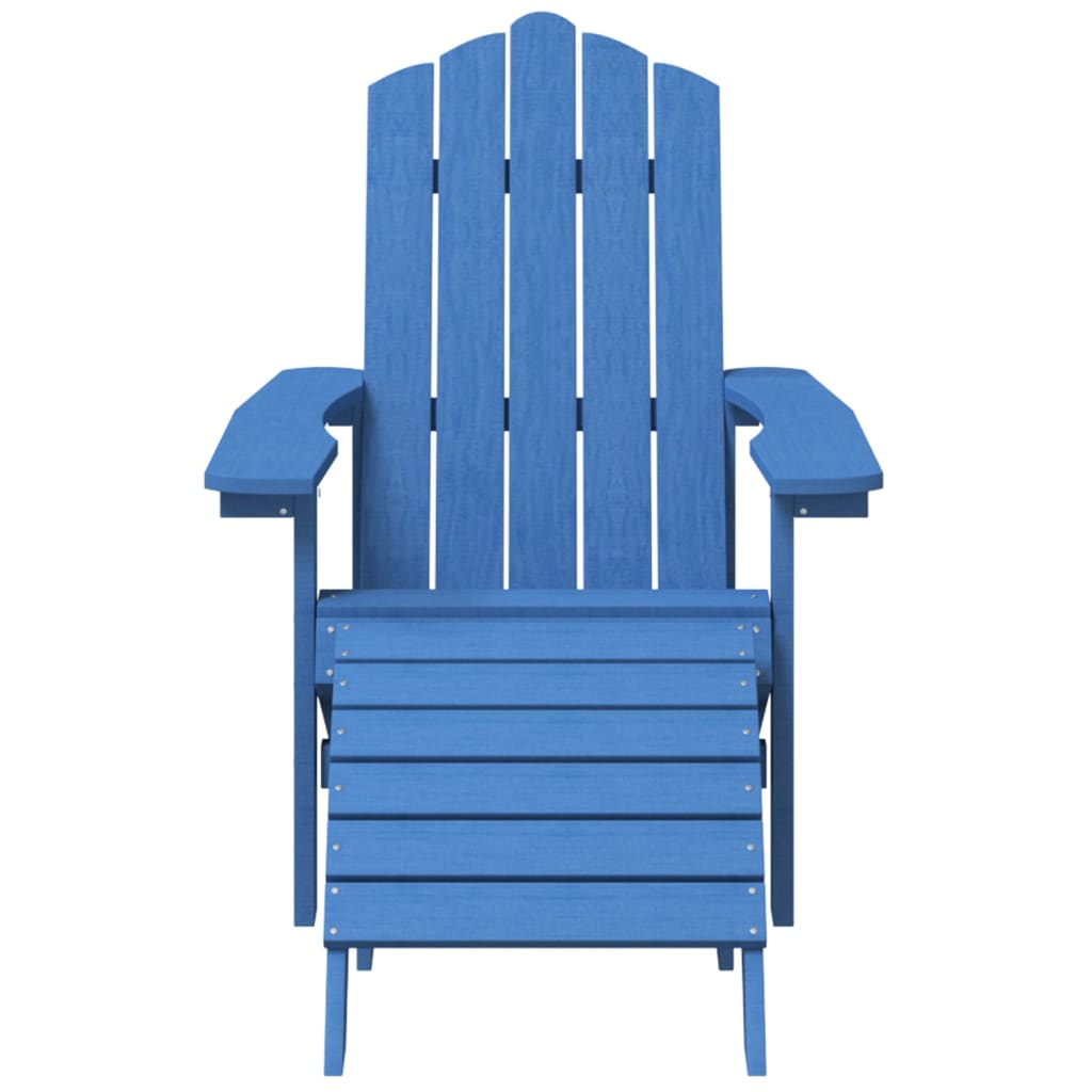Zahradní Křeslo Adirondack + Podnožka/Stolek Hdpe Akvamarínové