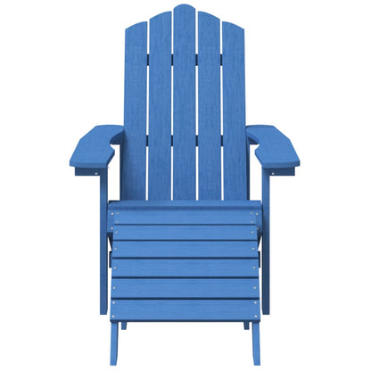 Zahradní Křeslo Adirondack + Podnožka/Stolek Hdpe Akvamarínové