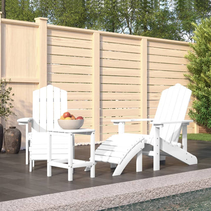 Zahradní Křeslo Adirondack + Podnožka/Stolek Hdpe Akvamarínové