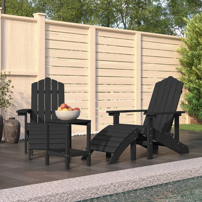 Zahradní Křeslo Adirondack + Podnožka/Stolek Hdpe Akvamarínové