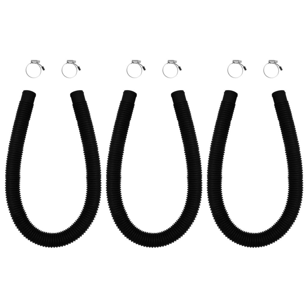 Solární Ohřev Bazénu Zaoblené Panely 3 Ks 72,5 X 46 Cm