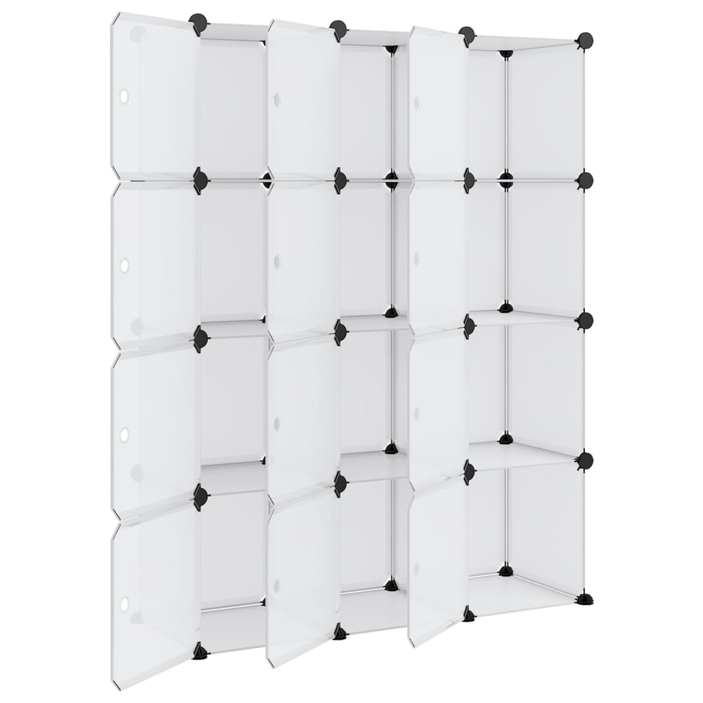 Úložný Organizér S 12 Kostkami S Dvířky Průhledný Pp