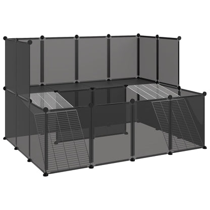 Klec Pro Malá Zvířata Černá 143 X 107 X 93 Cm Pp A Ocel