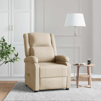 Masážní Křeslo Světle Šedé Textil
