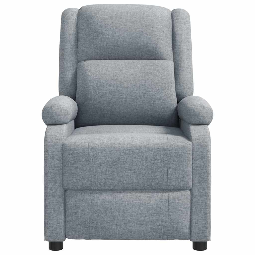Masážní Křeslo Světle Šedé Textil
