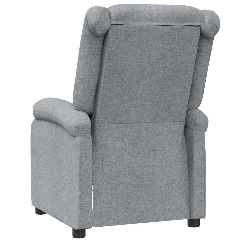 Masážní Křeslo Světle Šedé Textil