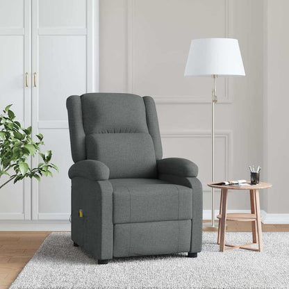 Masážní Křeslo Světle Šedé Textil