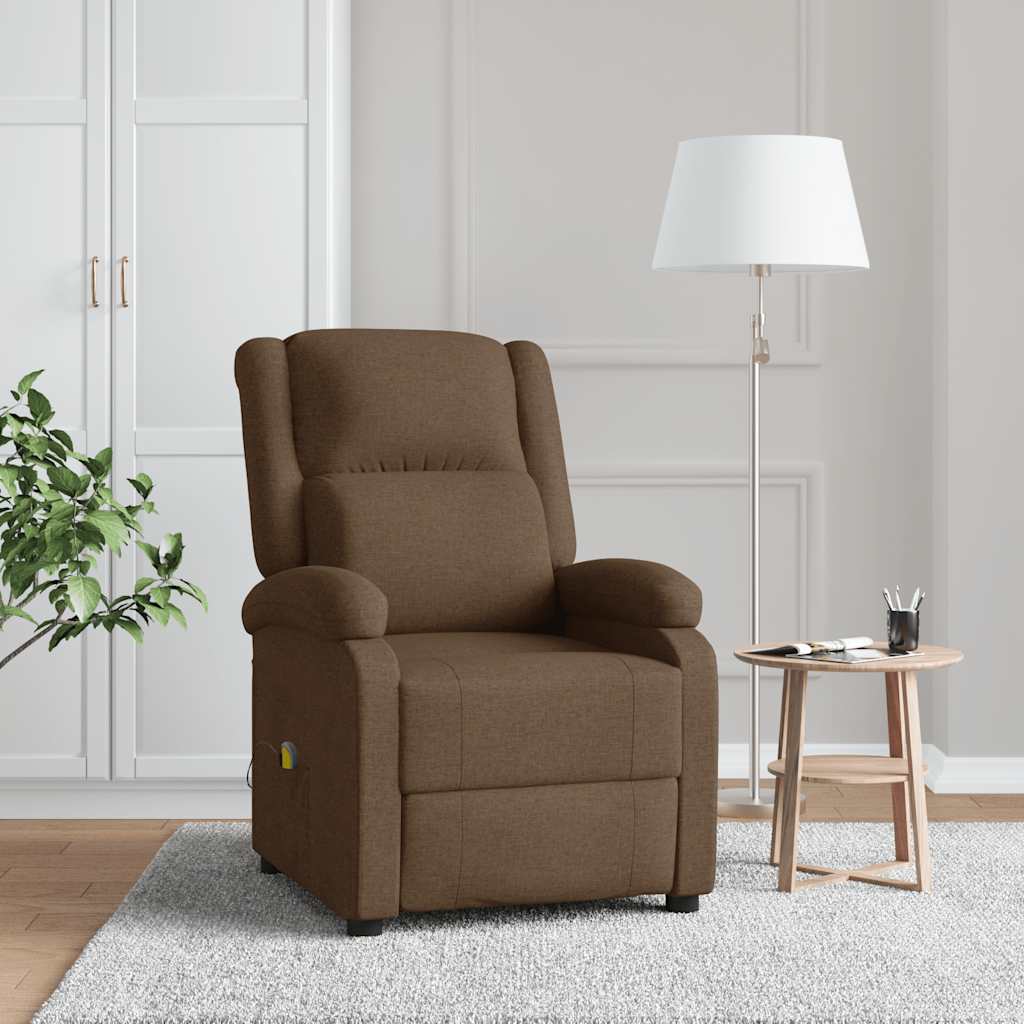 Masážní Křeslo Světle Šedé Textil