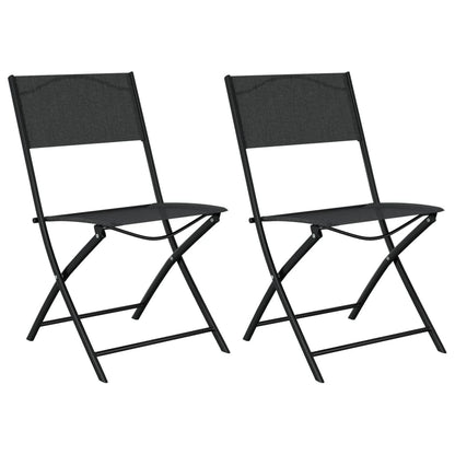 3Dílný Bistro Set Ocel Černý