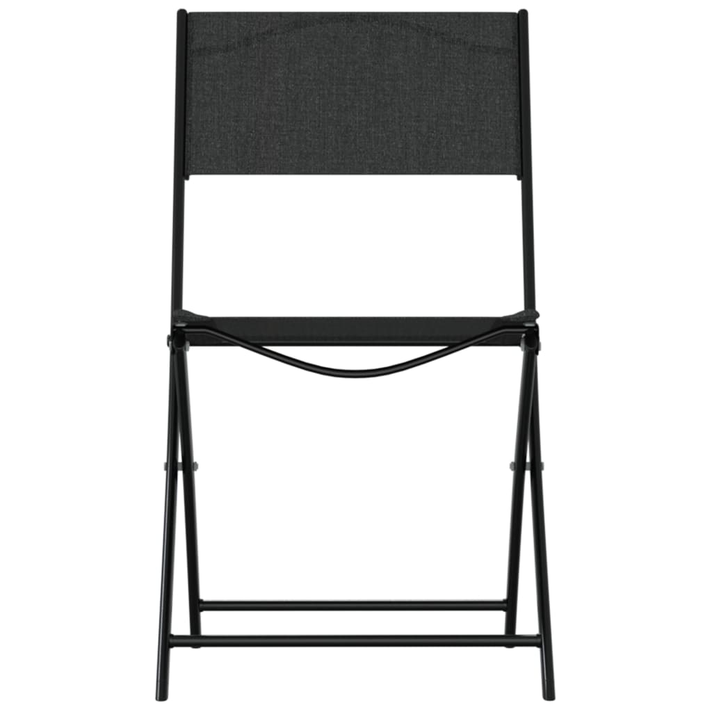 3Dílný Bistro Set Ocel Černý