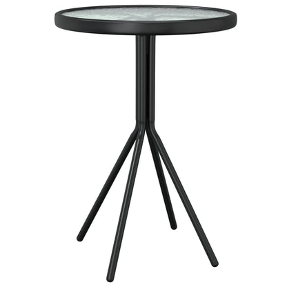 3Dílný Bistro Set Ocel Černý
