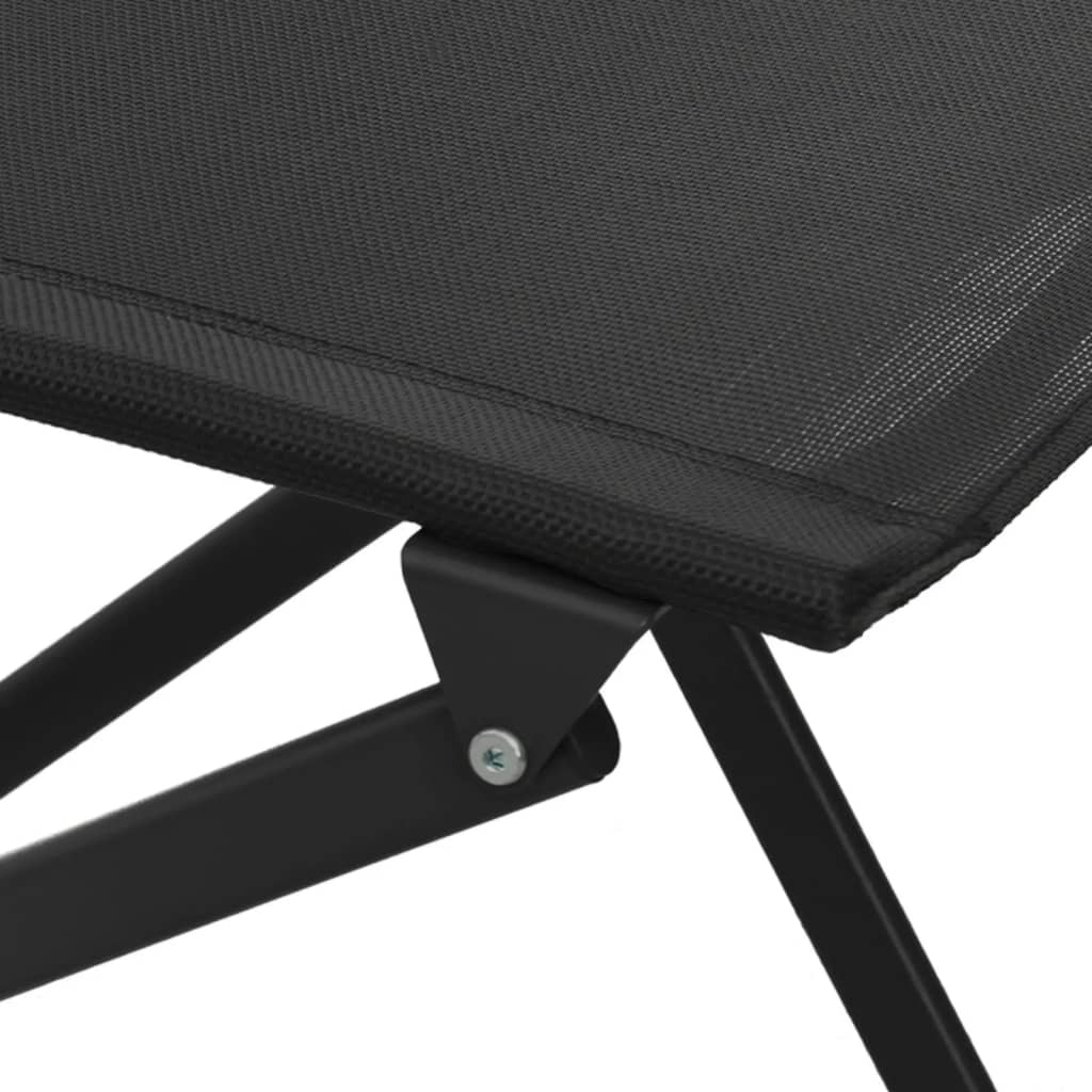 3Dílný Bistro Set Ocel Černý