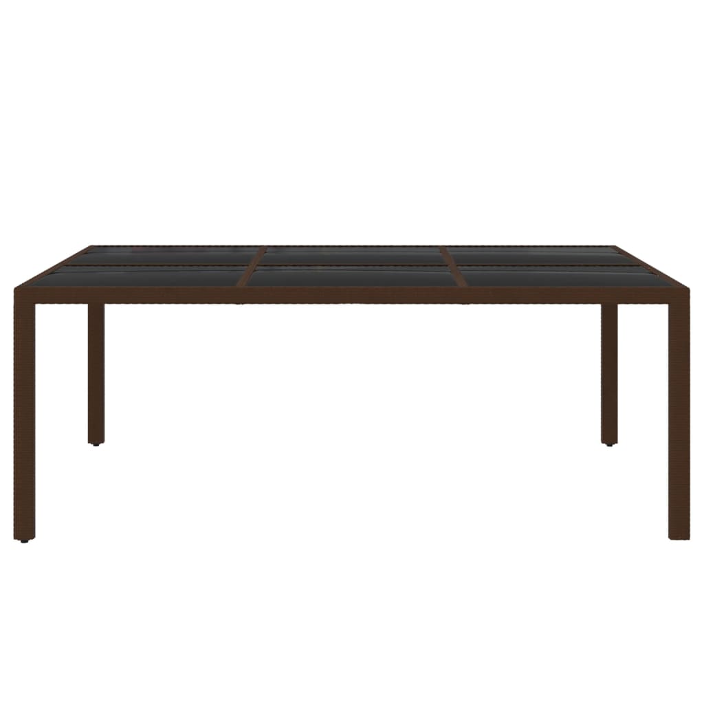 11Dílný Zahradní Jídelní Set Polyratan Hnědý