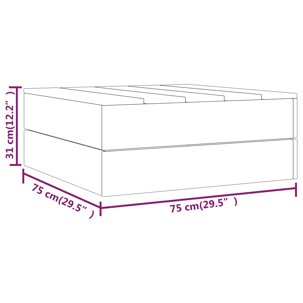 3Dílná Zahradní Sedací Souprava Impregnovaná Masivní Borovice