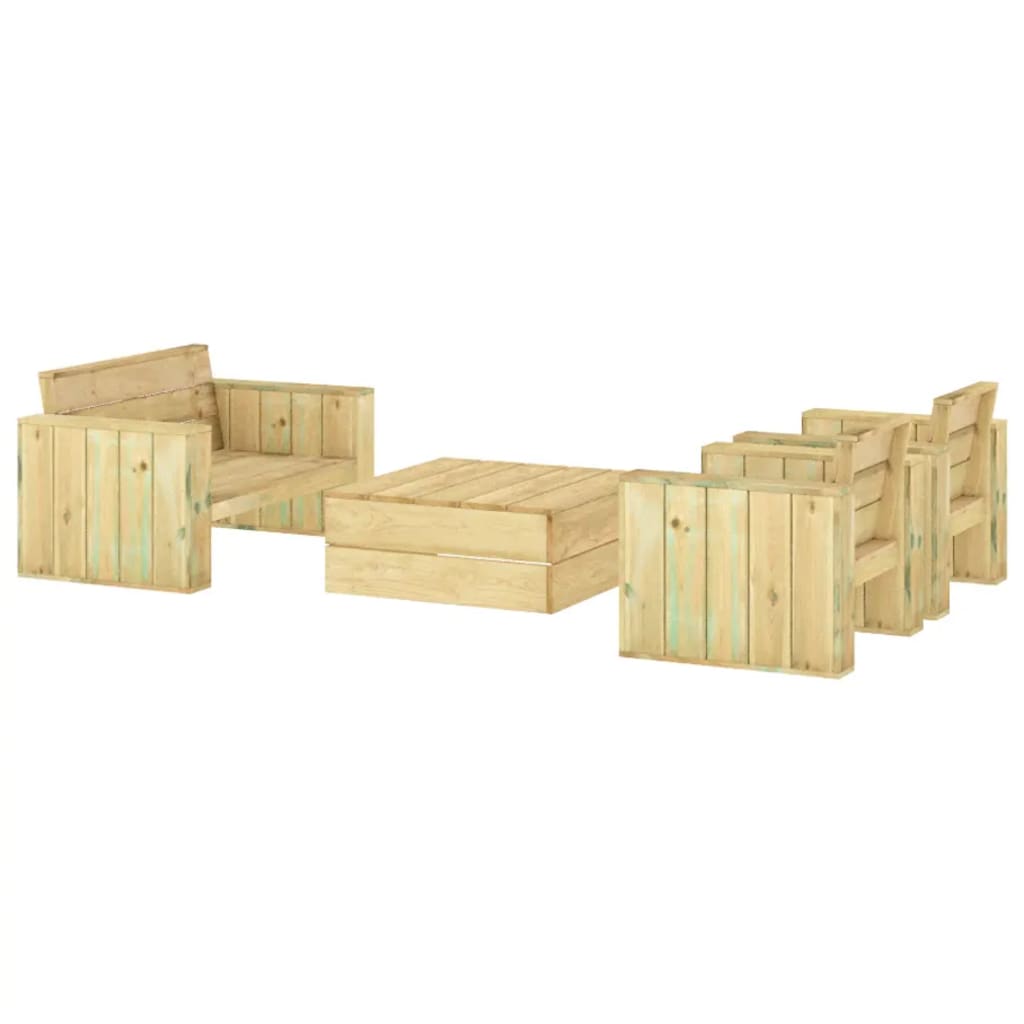 4Dílná Zahradní Sedací Souprava Impregnovaná Masivní Borovice