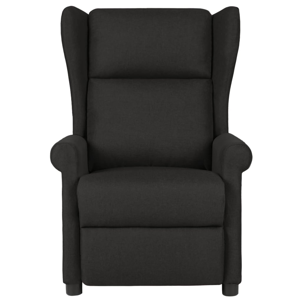 Polohovací Křeslo Černé Textil