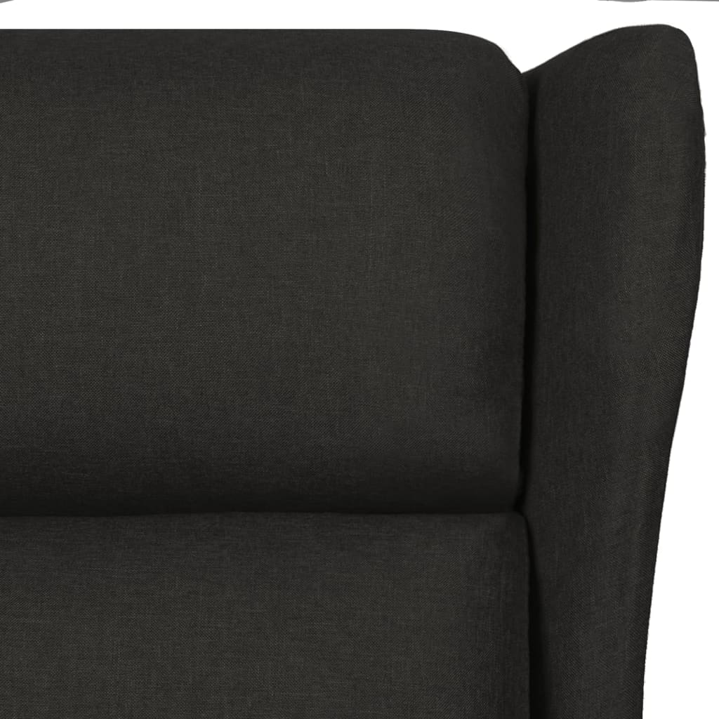 Polohovací Křeslo Černé Textil