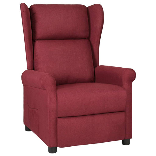 Polohovací Křeslo Vínové Textil