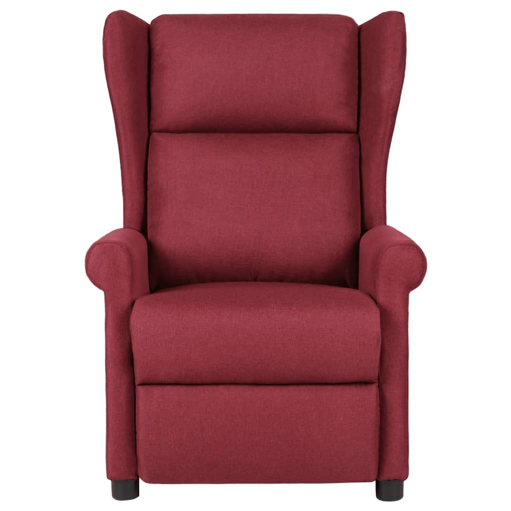 Polohovací Křeslo Vínové Textil