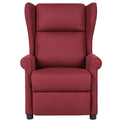 Polohovací Křeslo Vínové Textil