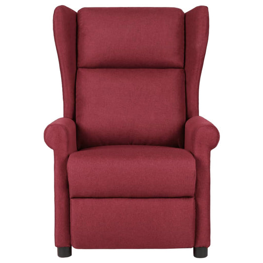 Polohovací Křeslo Vínové Textil