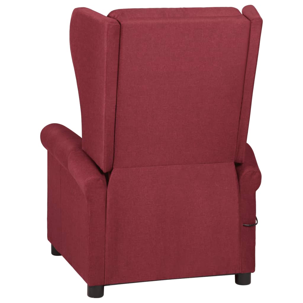 Polohovací Křeslo Vínové Textil