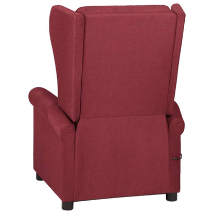 Polohovací Křeslo Vínové Textil